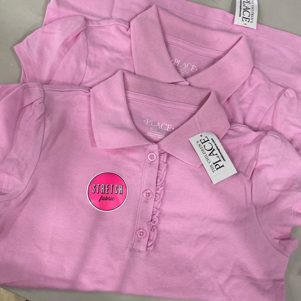 Children’s Place Pink Polos for Uniforms M/M 7/8